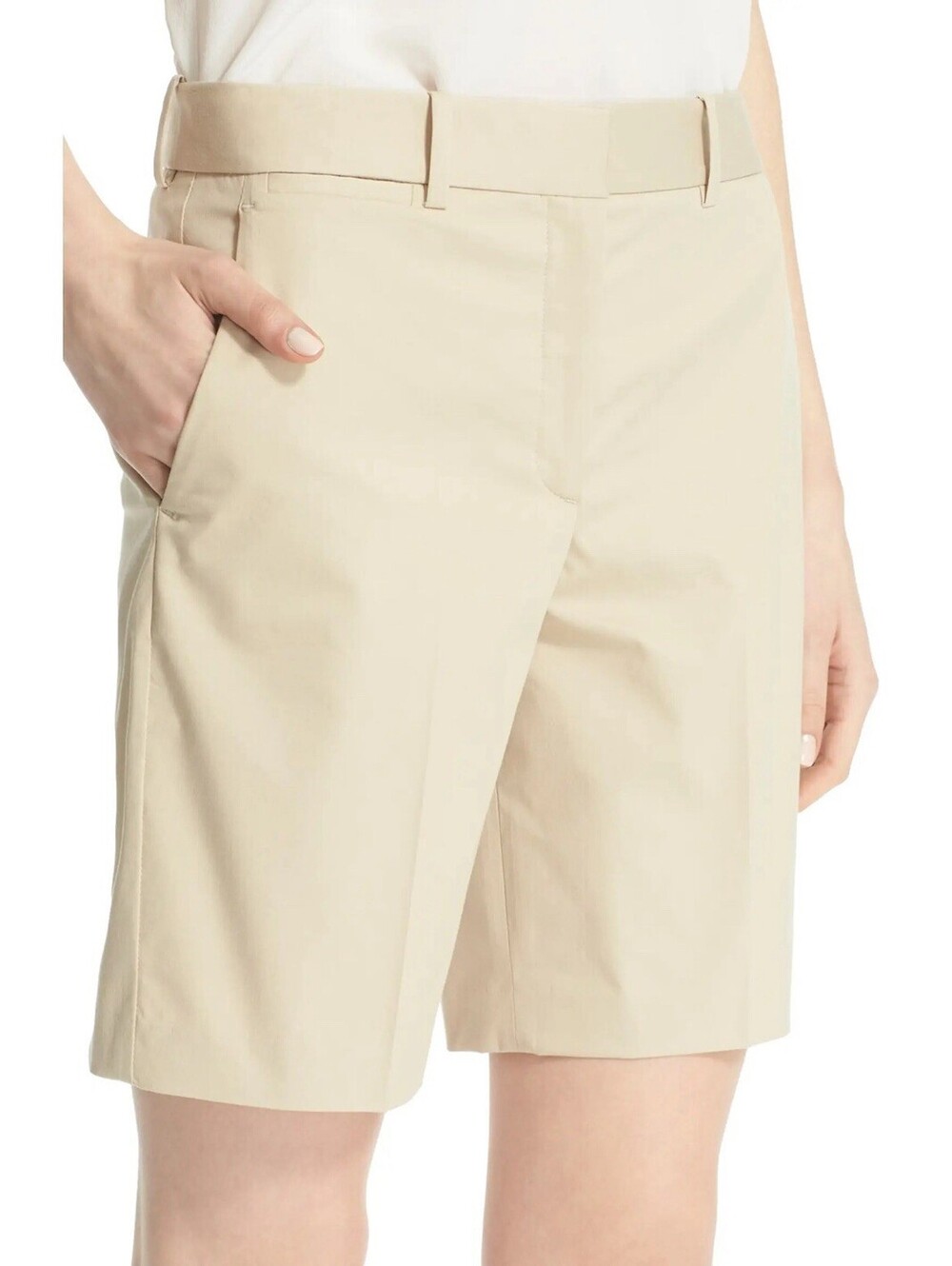 THEORY Women’s Stretch Cotton ‘Valby’ Chino Shorts In New Chino-Size 2